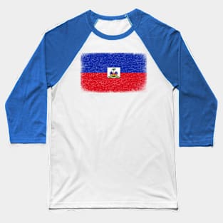 Haiti Flag Vintage Baseball T-Shirt